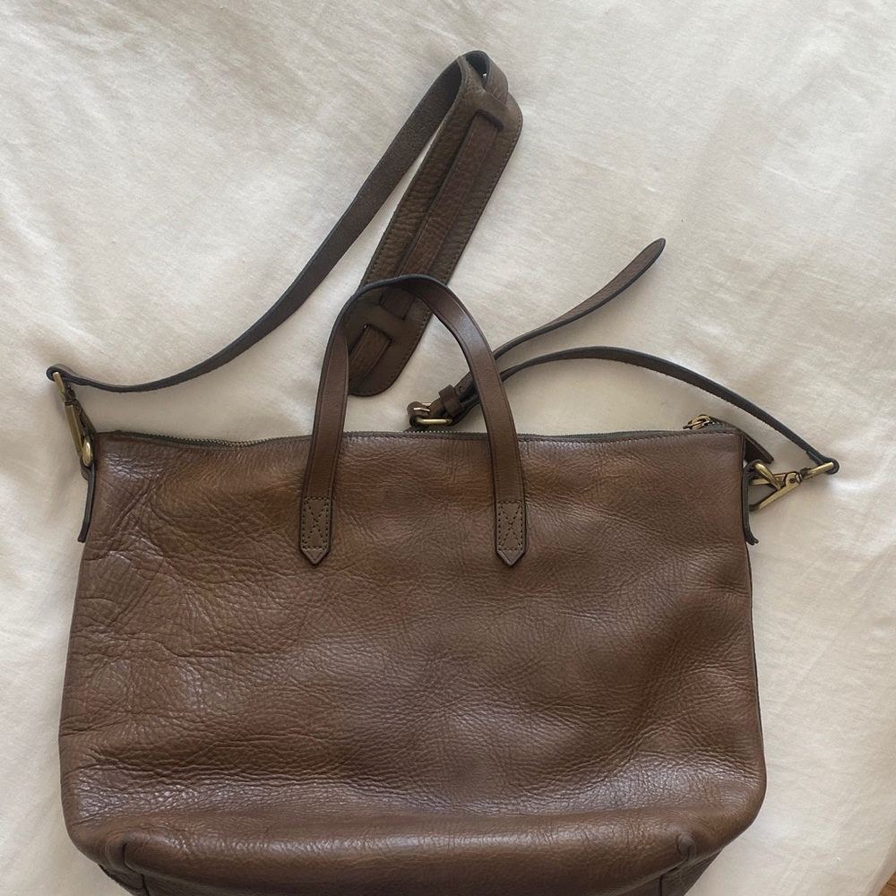 Madewell Brown Leather Tote Bag